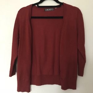 Maroon/ Rust colored Full Length Cardigan